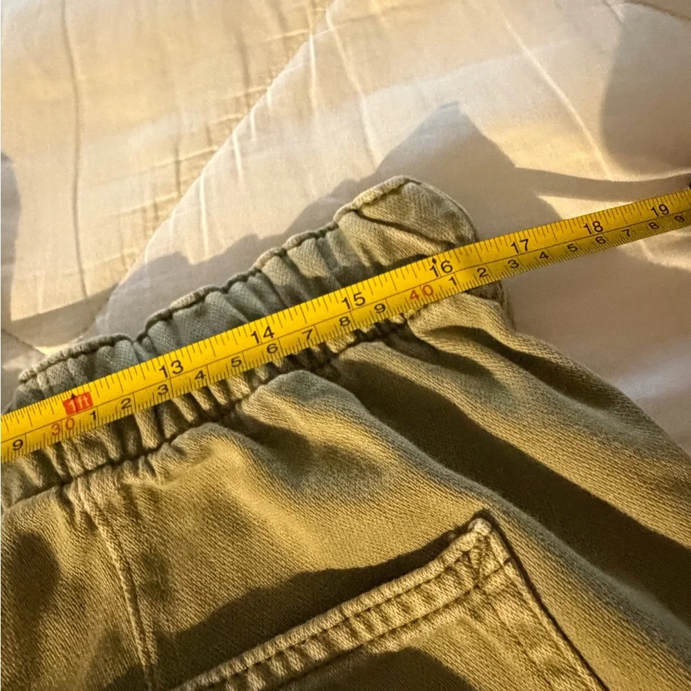 Olive Green Free People Denim We The Free  Cinched Cargo Jeans Women’s Medium - Picture 8 of 13